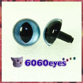 1 Pair Metallic Steel Blue Hand Painted Safety Eyes Plastic eyes Amigurumi eyes, Craft eyes, Animal eyes